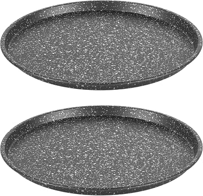 Salter Megastone Pizza Pans Set of 2, 29 cm Non-Stick Perforated Carbon Steel
