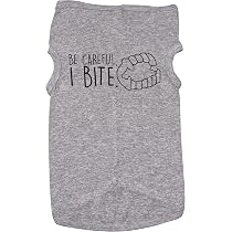 Amazon.com : Biting Shirt for Dogs/BE Careful I BITE/Grey Puppy ...