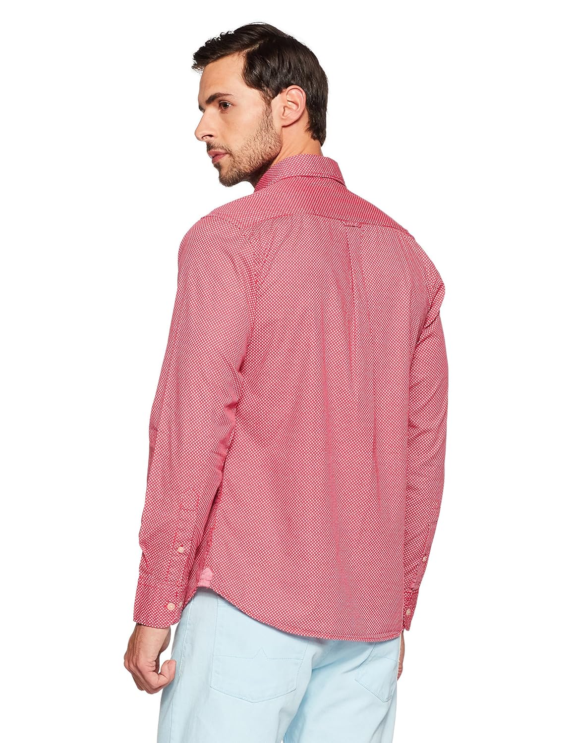 us polo association men's printed regular fit casual shirt