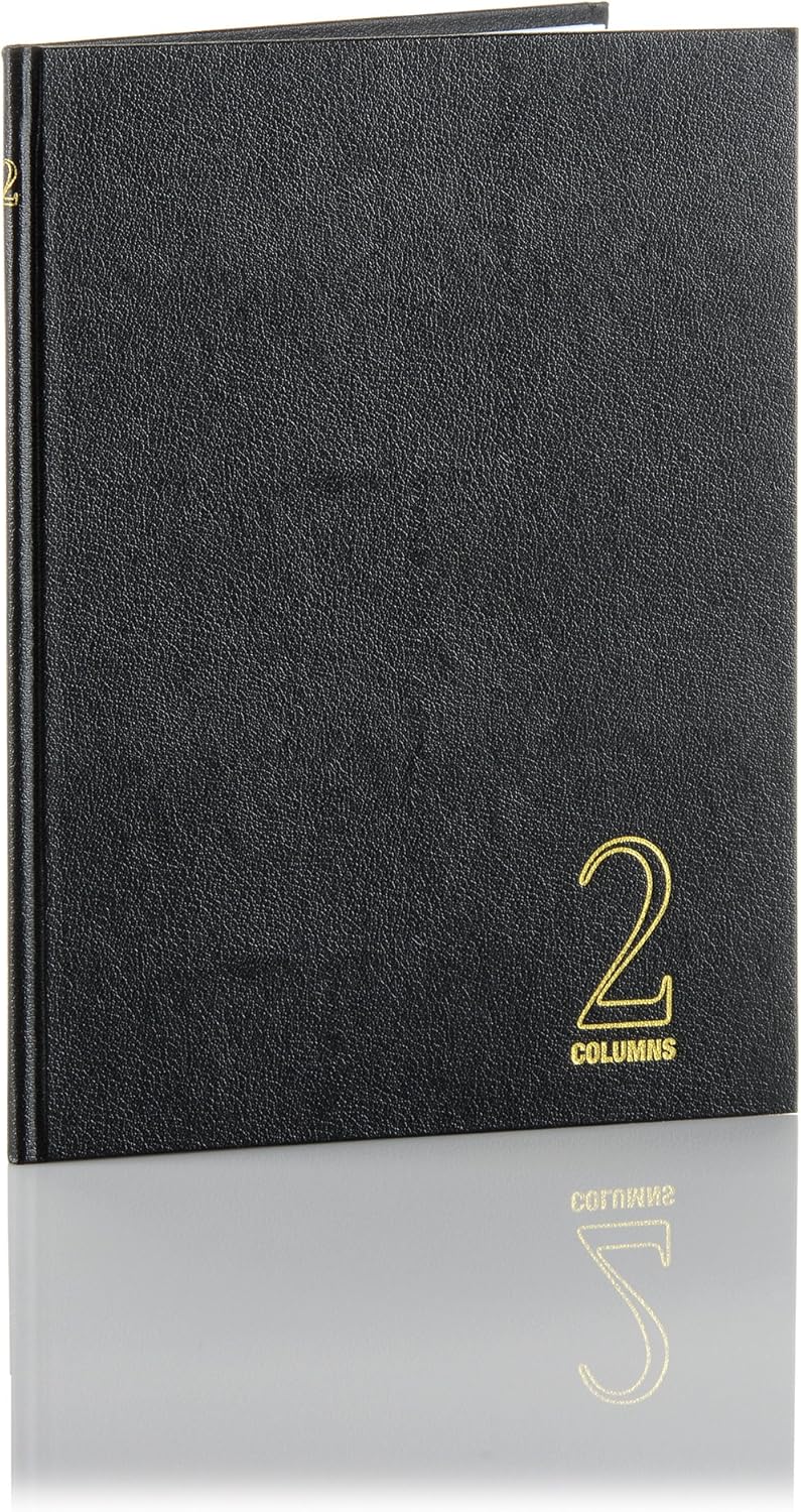 Wilson Jones Hardbound Accounting Journal, 9.25 x 7 Inches, 2 Columns, 80 Pages, 30 Lines per Page, Black (W74102A) : Office Products : Office Products