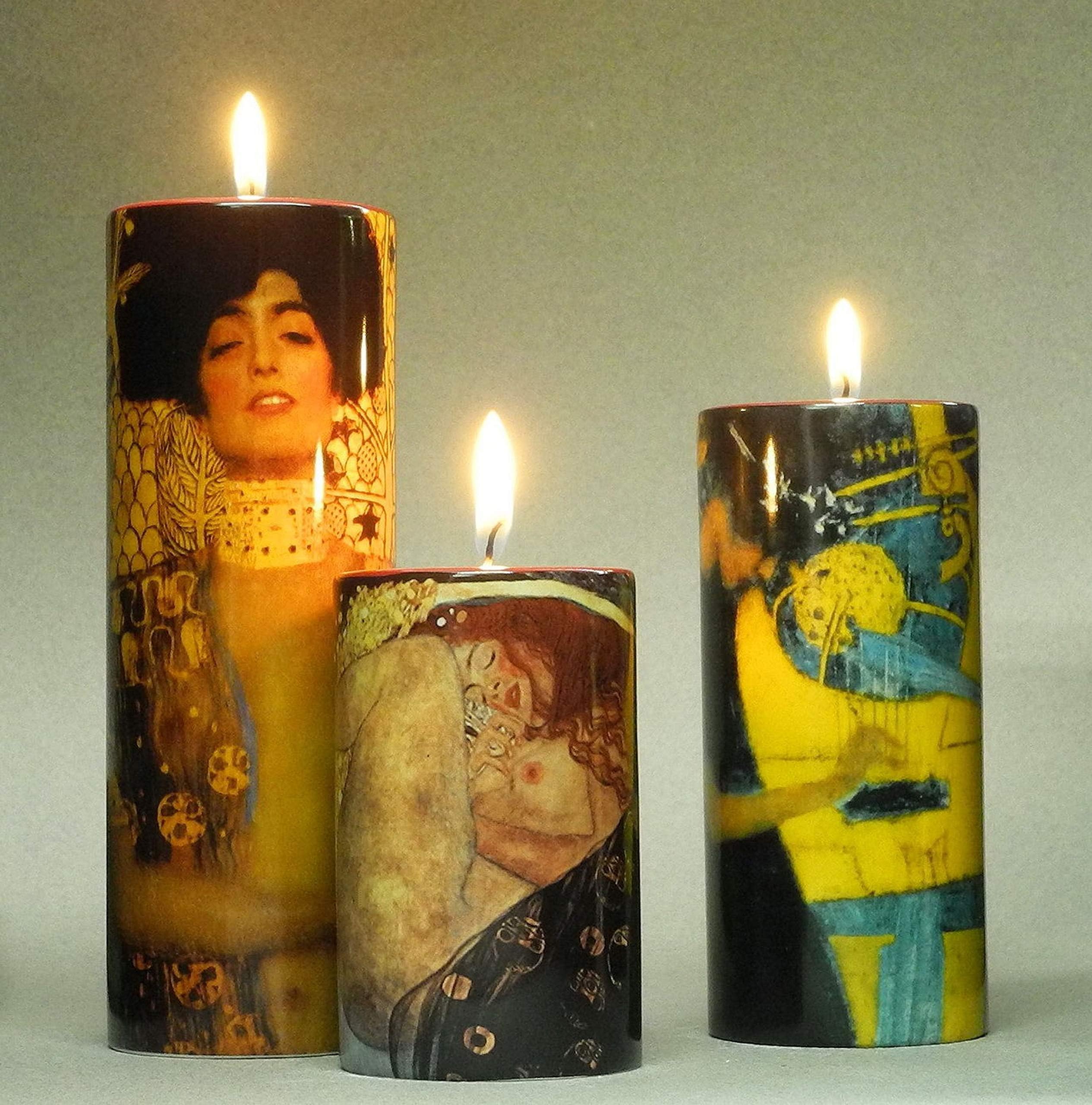 Parastone Klimt Judith-Danae-Music set of 3 tea light holders