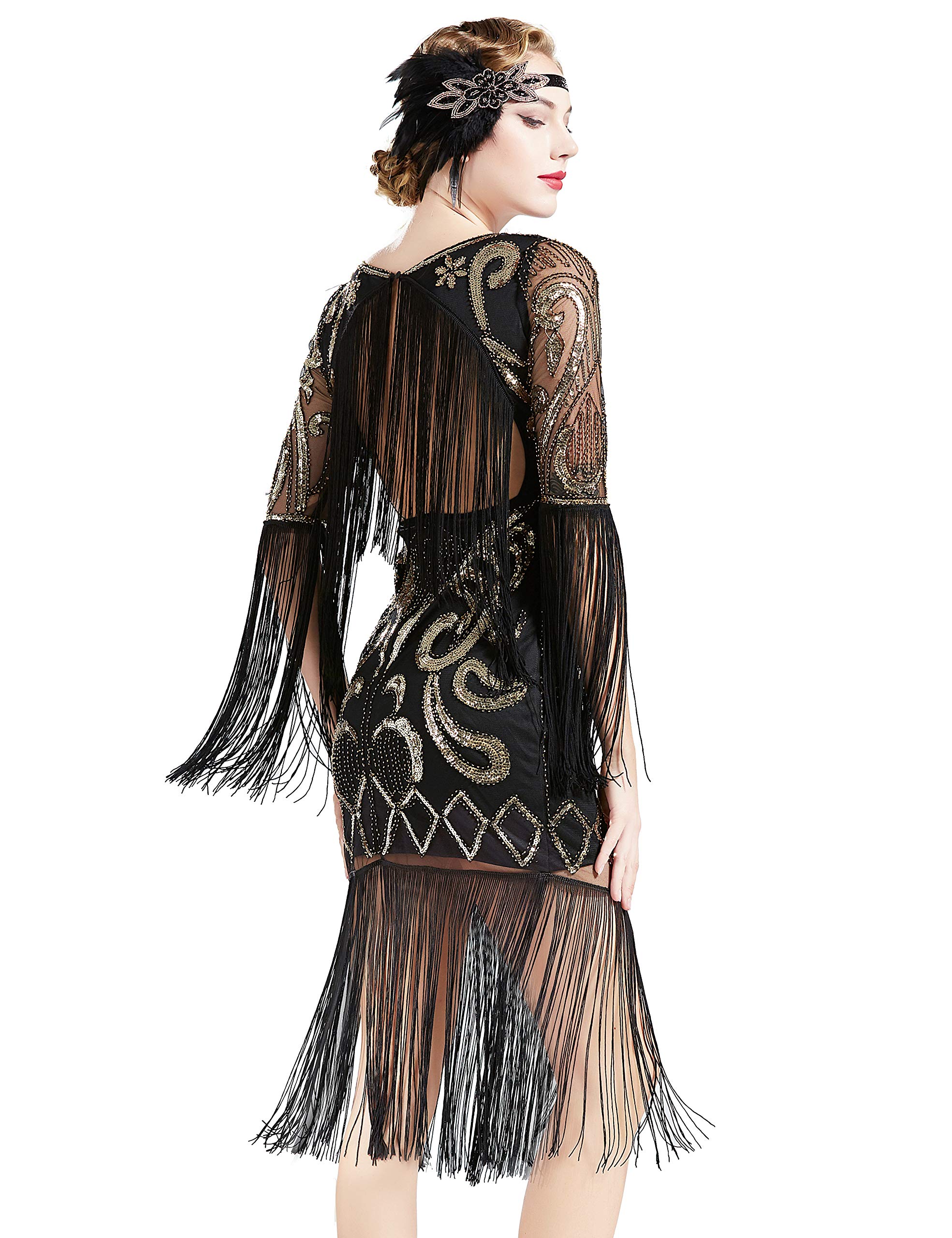 Buy BABEYOND 1920s Flapper Dress Long 