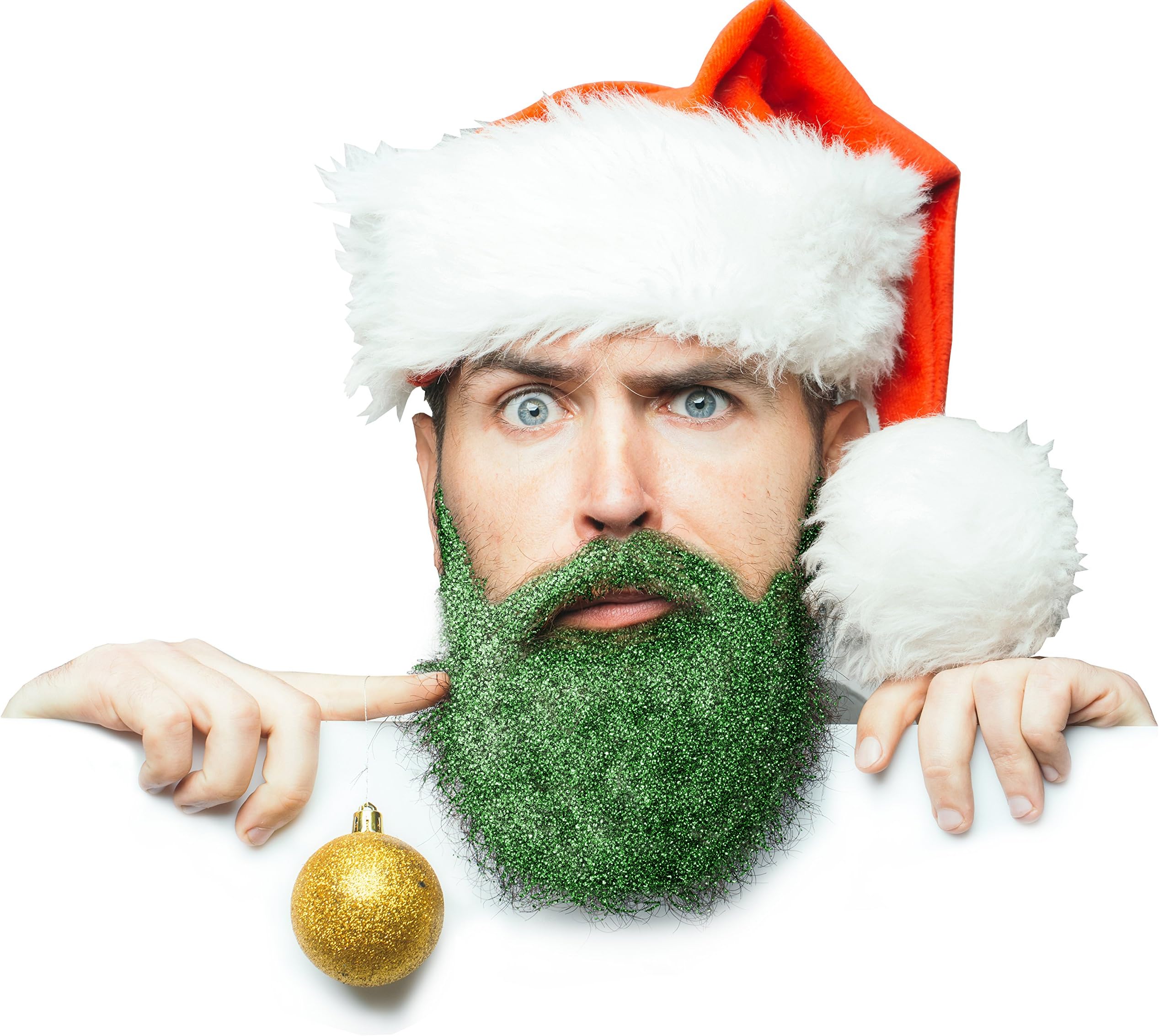 Beardaments Glitterbeard Beard Glitter with Beard Oil and Brush - 4 Colors Available (Green)