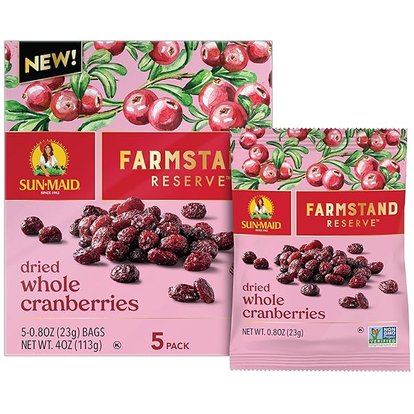 SUN-MAID FARMSTAND RESERVE WHOLE DRIED CRANBERRIES – (5...