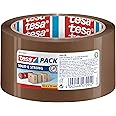 Tesa Solid & Strong 1-piece pack — Silent wrapping tape — Tape for secure package closure — 66 m x 50 mm — Brown