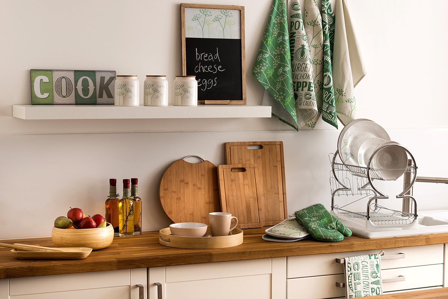 Premier Housewares White 2-Tier Dish Drainer