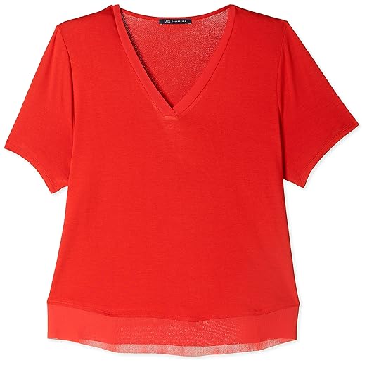 Buy Marks & Spencer Women's Plain Regular Fit TShirt (7207_Red_22) at