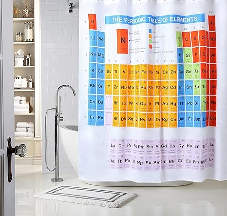 Periodic Table Of Elements Chemistry Student Bathroom Shower