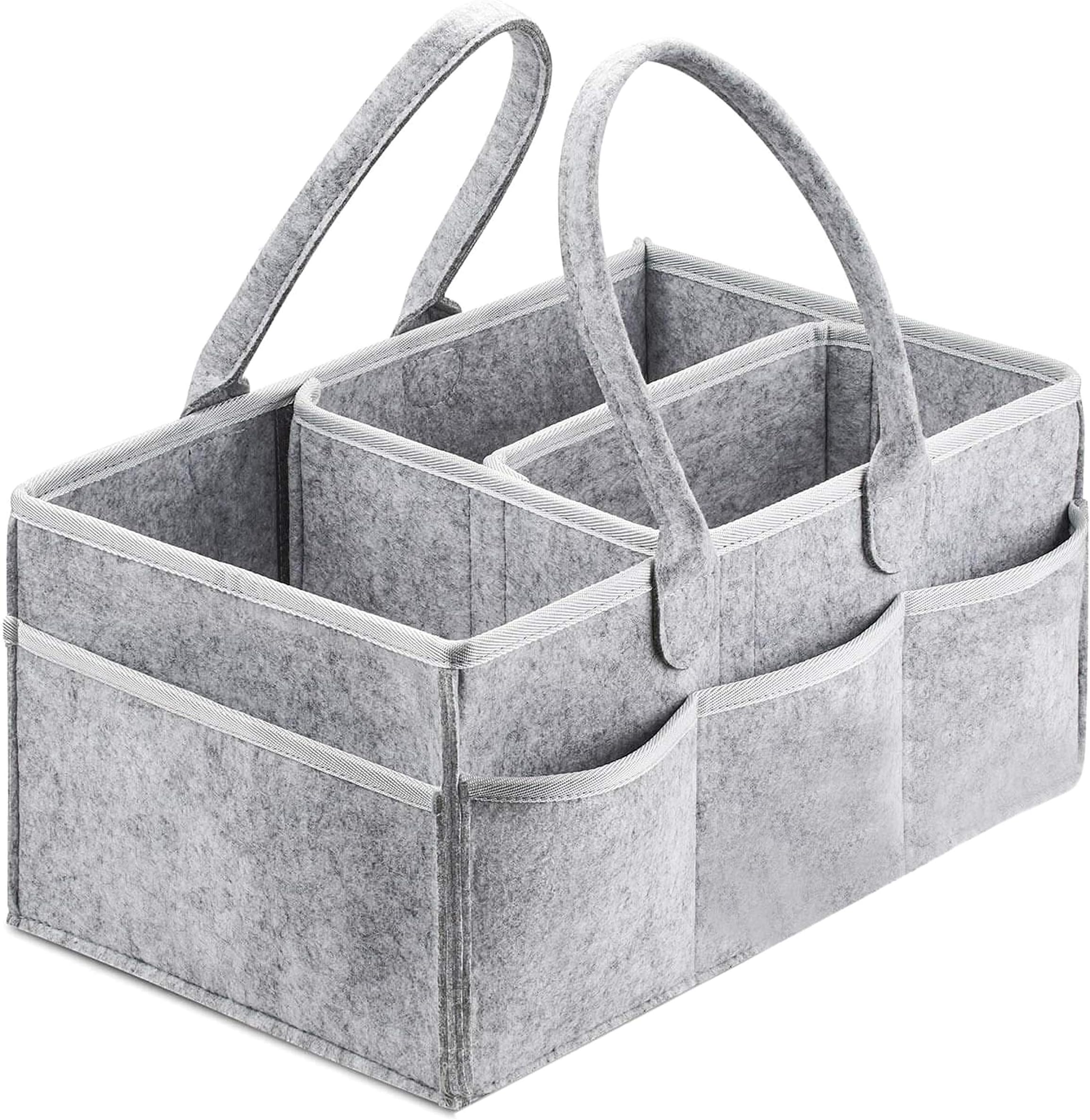Agger Nursery Essentials Storage Bins Baby Diaper Caddy Organizer Portable Holder Bag