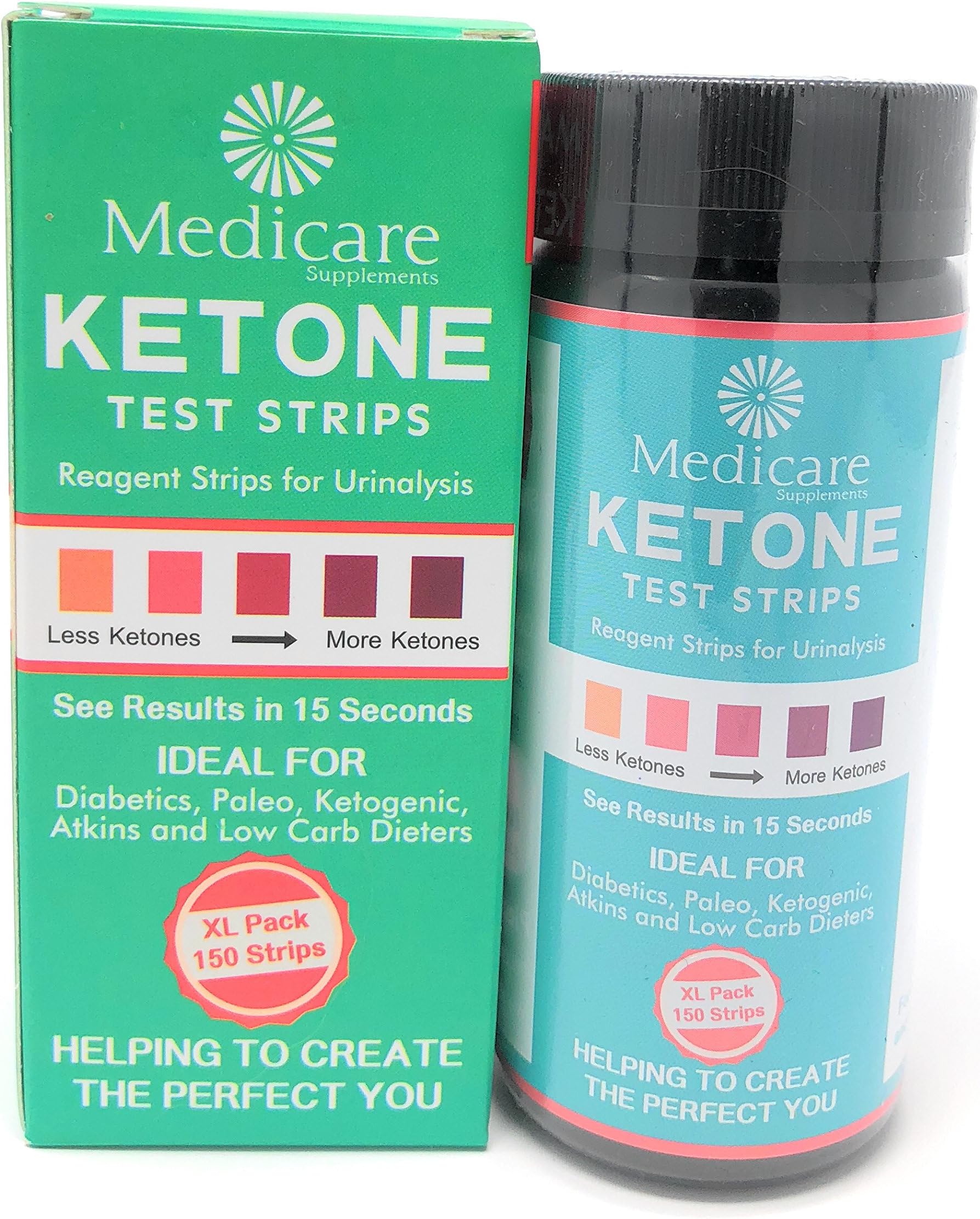 Ketone Test Strips Effectively and Accurately Keto Test for a Low Carb Ketogenic Diet 150 XL Pack of Reagent Strips for Urinalysis In Seconds