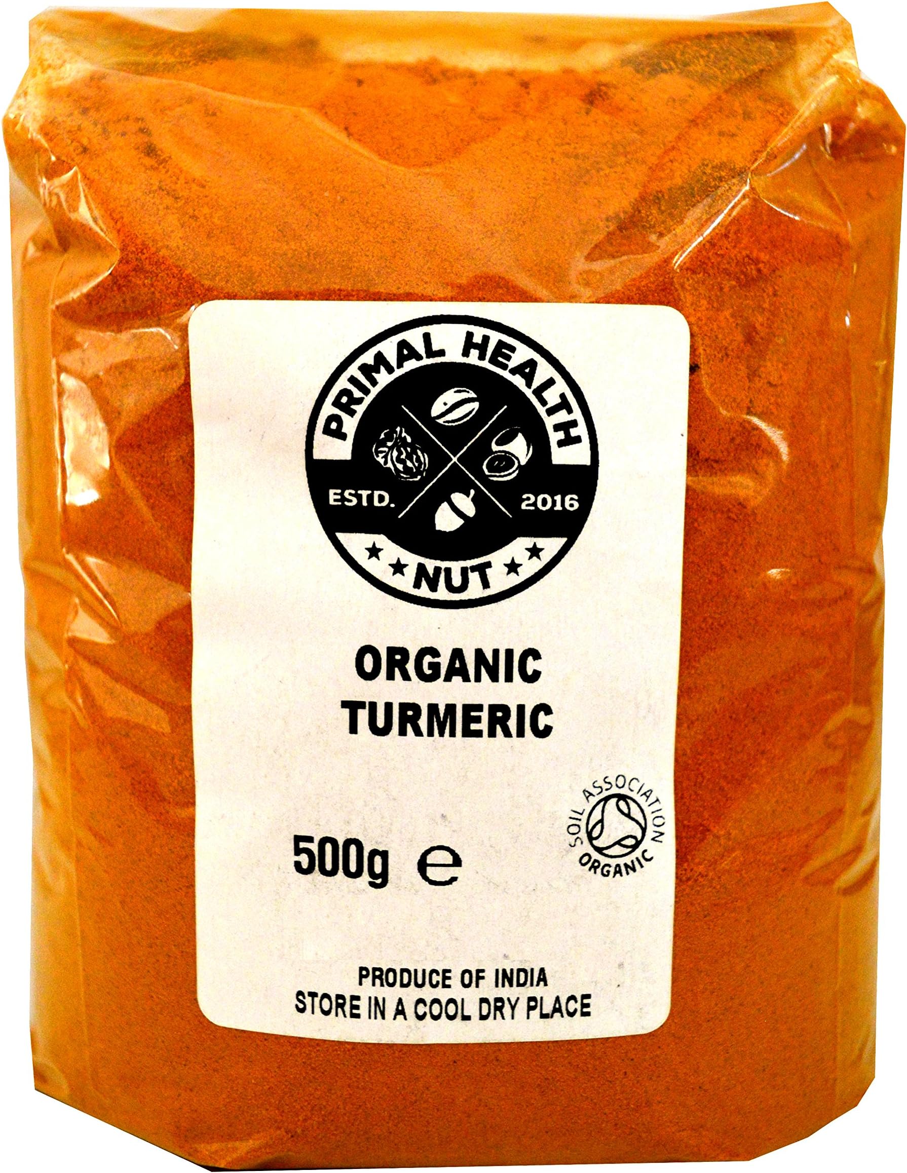 Organic Turmeric Powder 500g - Natural Raw Non-GMO