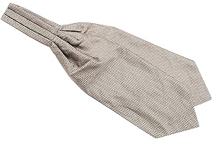 KIHATWIN Men's Solid Color Silk Cravat Ties Jacquard Woven Casual Handmade Wedding Ascot