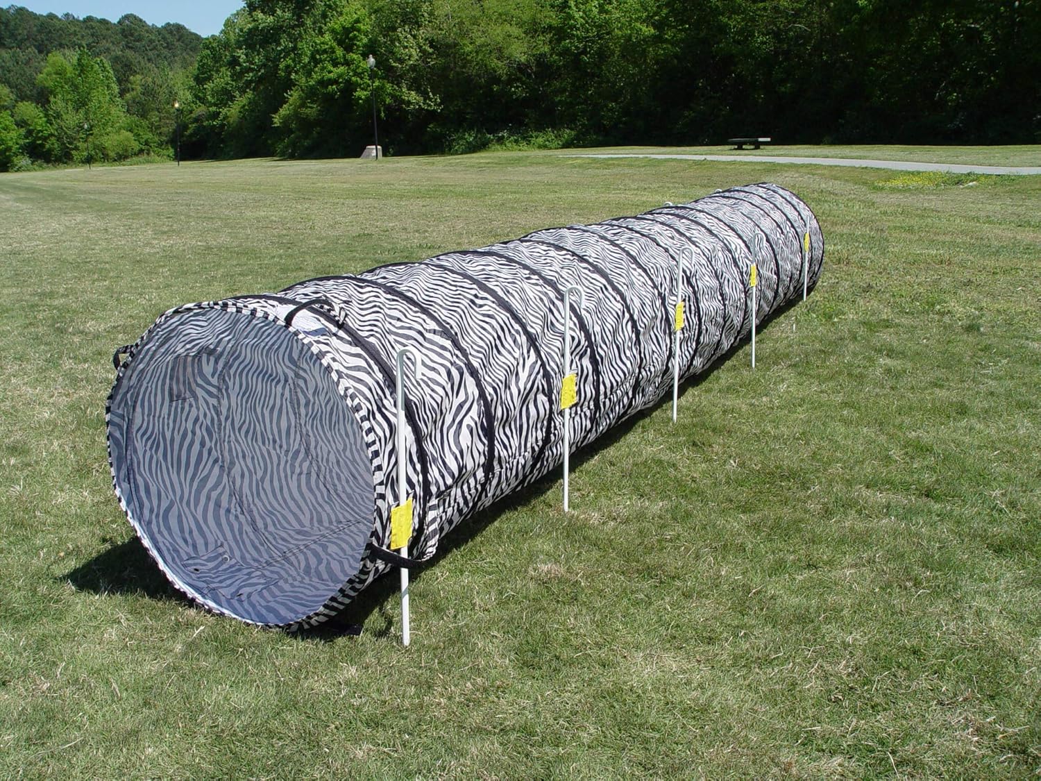 14' Dog Agility Tunnel with Stakes, Multiple Colors