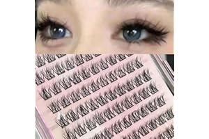 100 PCS False Eyelash Clusters with Varied Lengths and Soft Curl for Dramatic Everyday Look Beginner Friendly