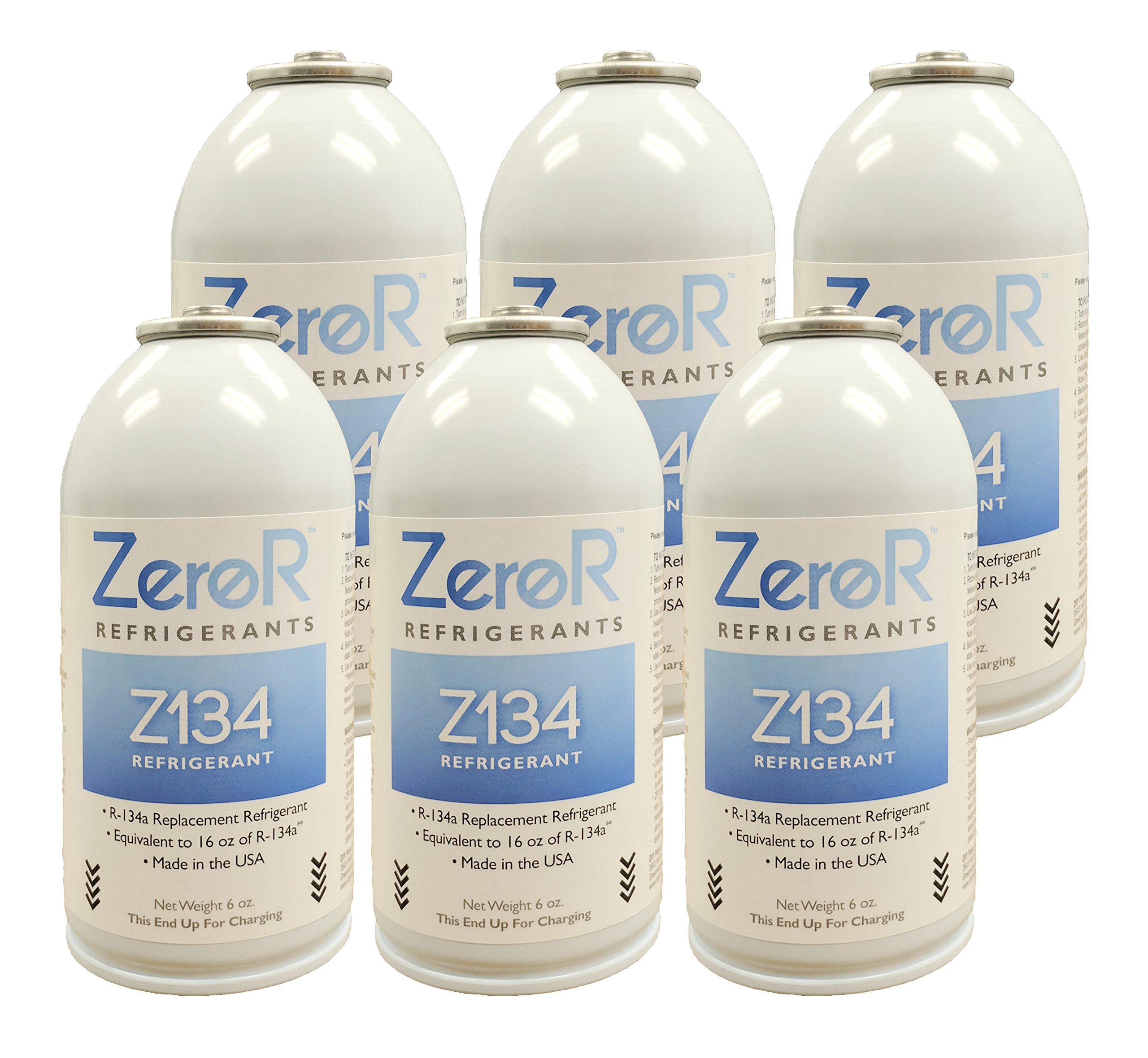 test zpl tool Z134 R134a  Replacement  Made ZeroR   6 Cans  Refrigerant