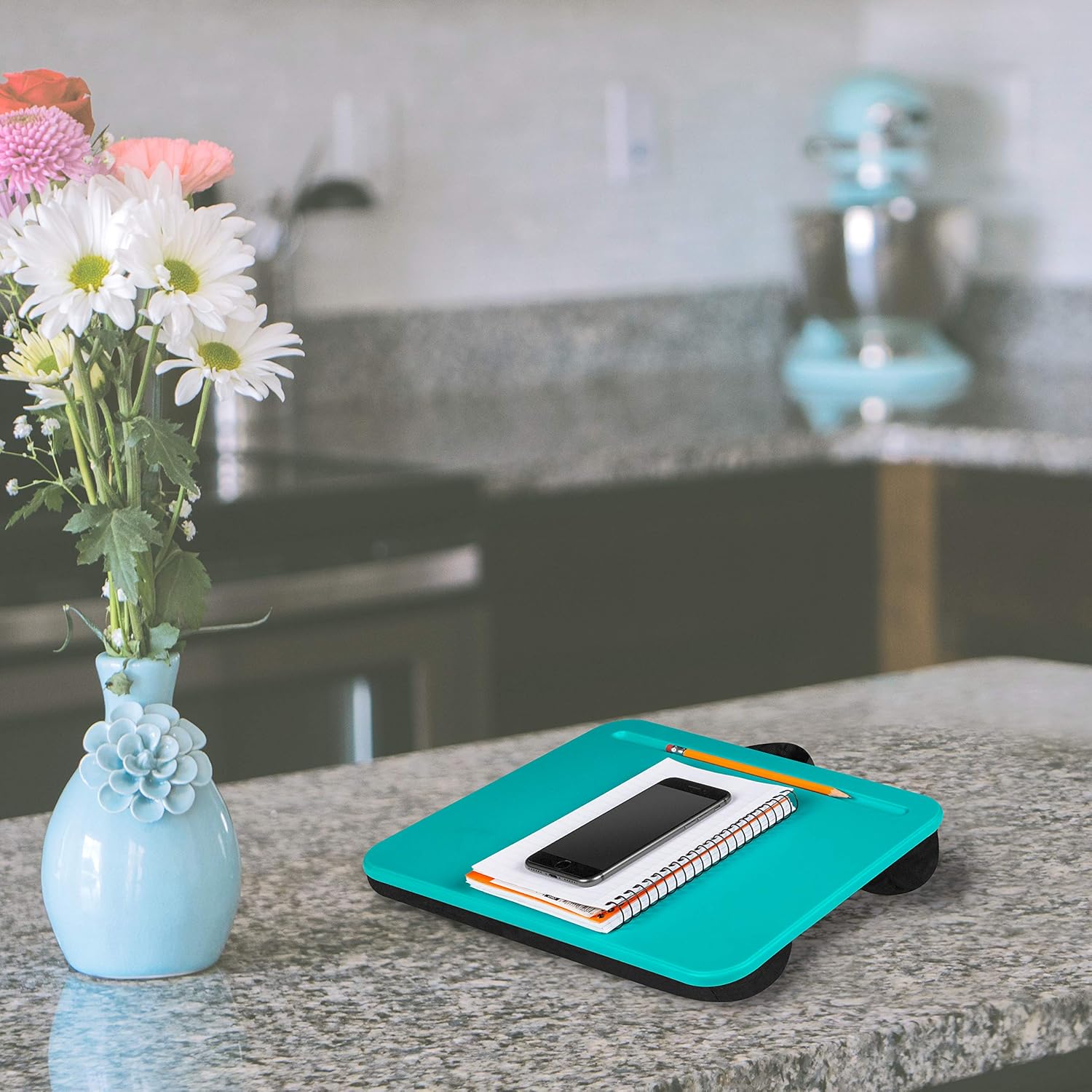 LapGear Compact Lap Desk - Aqua Sky - Fits Up to 13.3 Inch Laptops - Style No. 43109: Computers & Accessories