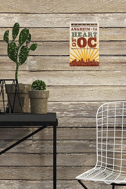 Amazon Com Anaheim California Skyline And Sunburst Screenprint