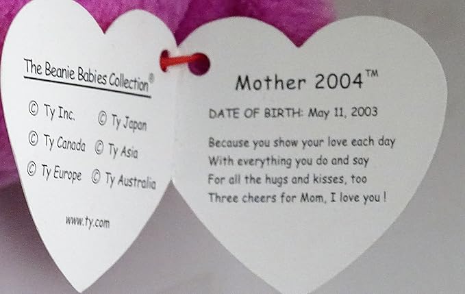mother 2004 beanie baby value