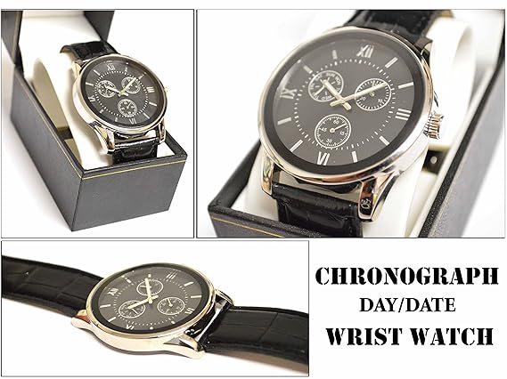 Chronograph Day/Date Mens Wrist Watch