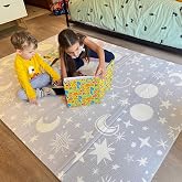 Miotetto Foldable Baby Play Mat &ndash; 78"x59" | Reversible, Waterproof, Portable Baby Mat for Floor, Foam mat for Easy Storage &amp; Travel, playmat for Kids, Floor mat
