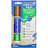Grout Pen Brown Tile Paint Marker: Waterproof Grout Paint, Tile Grout Colorant and Sealer Pen - Brown, Wide 15mm Tip (20mL)