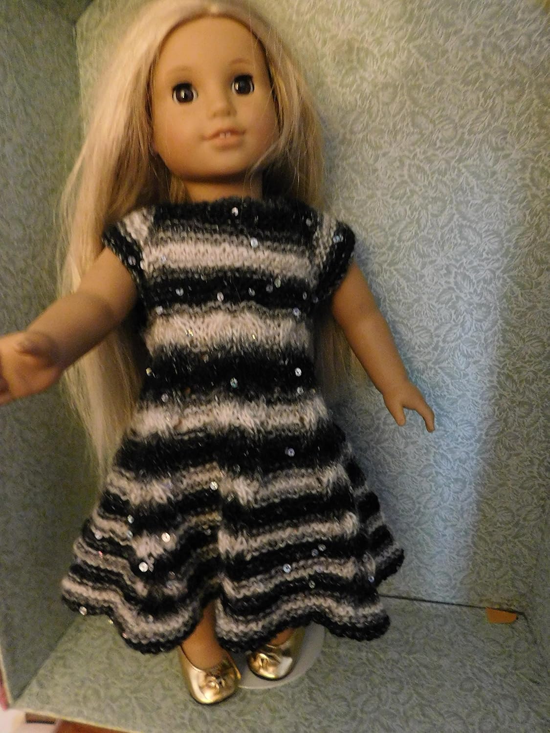 knitted doll dress