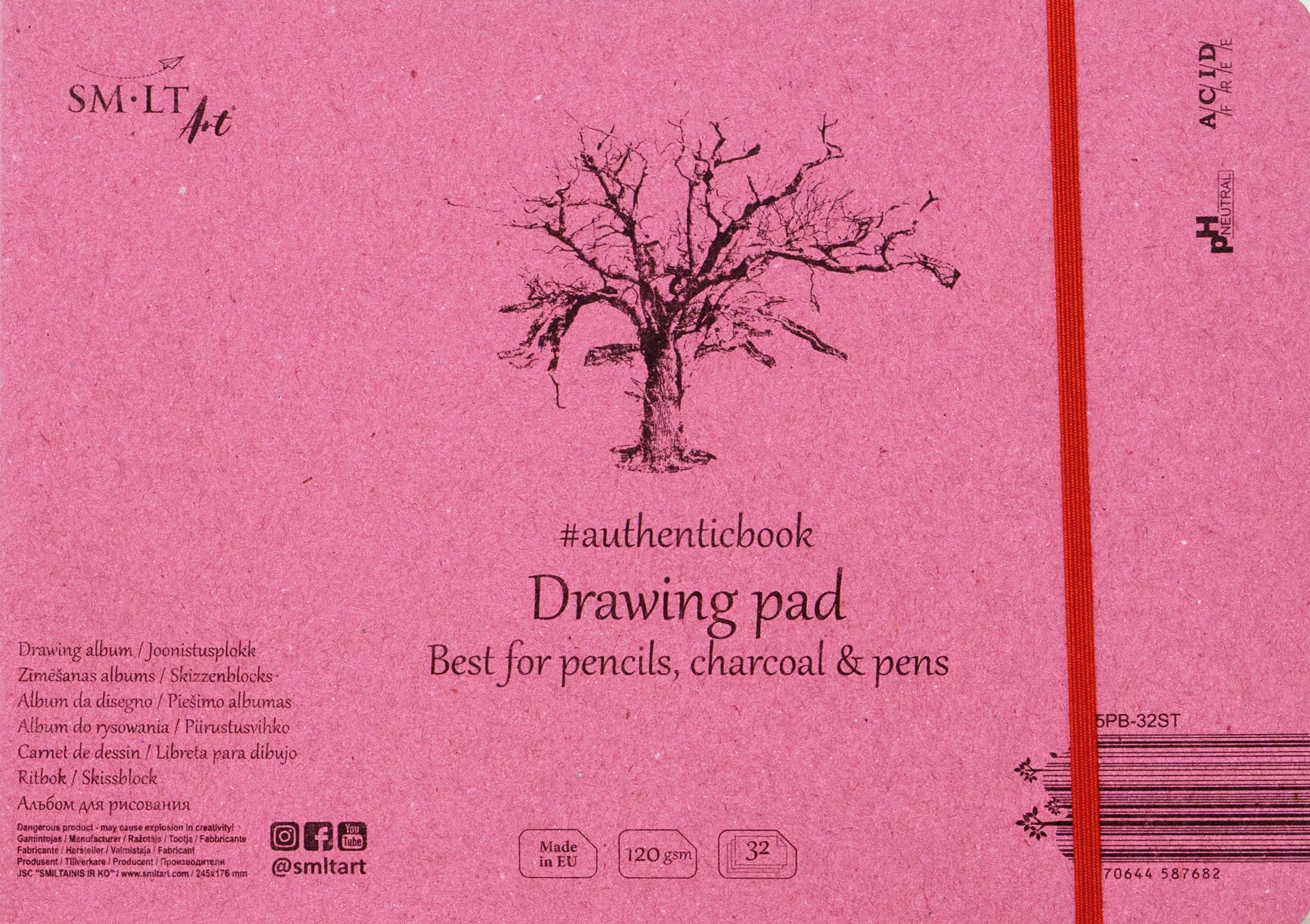 SMLT 5PB 32ST Authentic Stitched Line 245X176 mm Authenticbook Sketch Pad – 120 GSM White Paper 32 Sheets