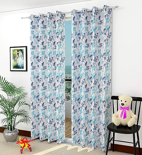 Buy Lavichitra 2 Piece Premium Eyelet Window Curtains 6 Ft