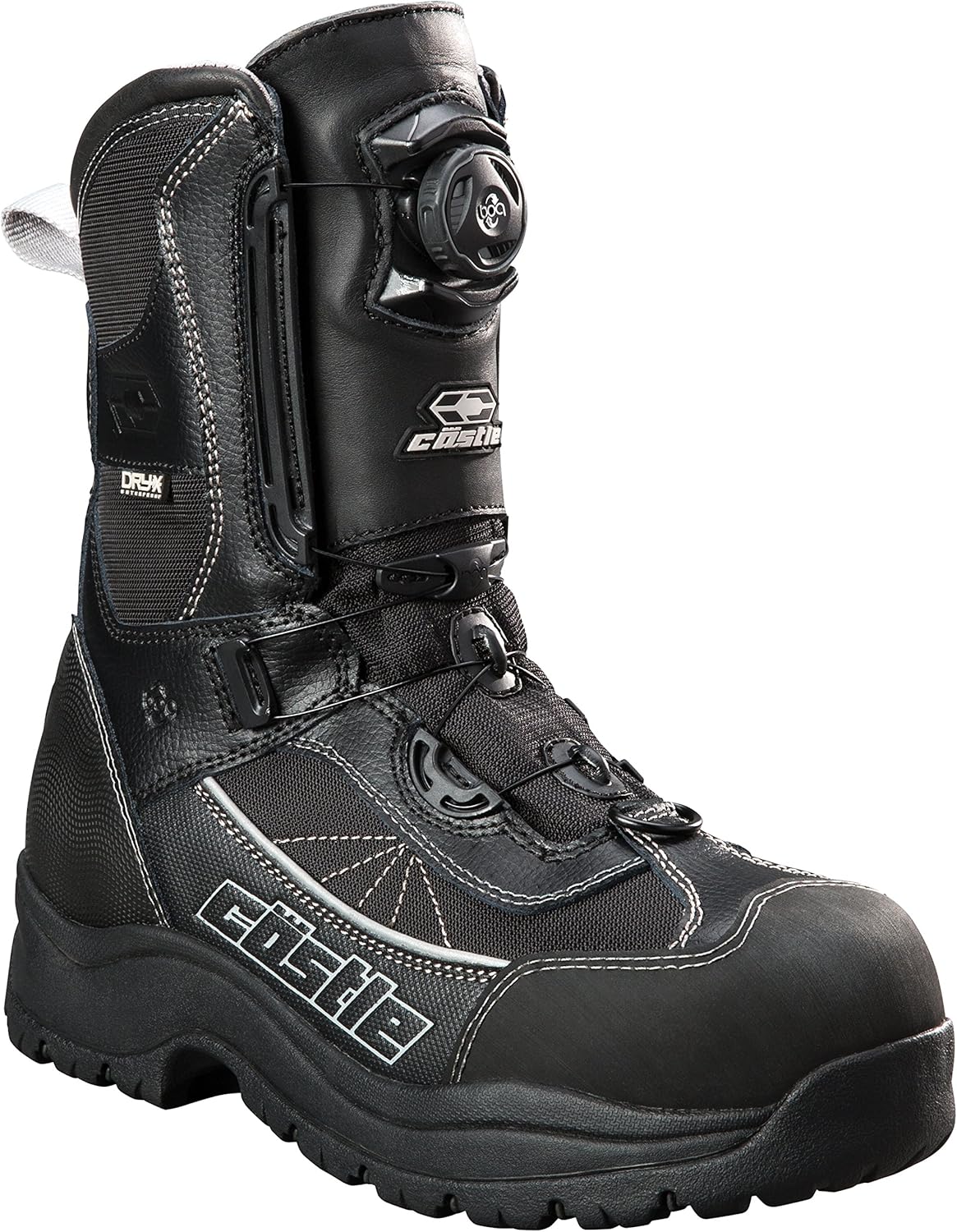 Castle X Charge Boa Mens Snowmobile Boots Black/Gray 8 Footwear