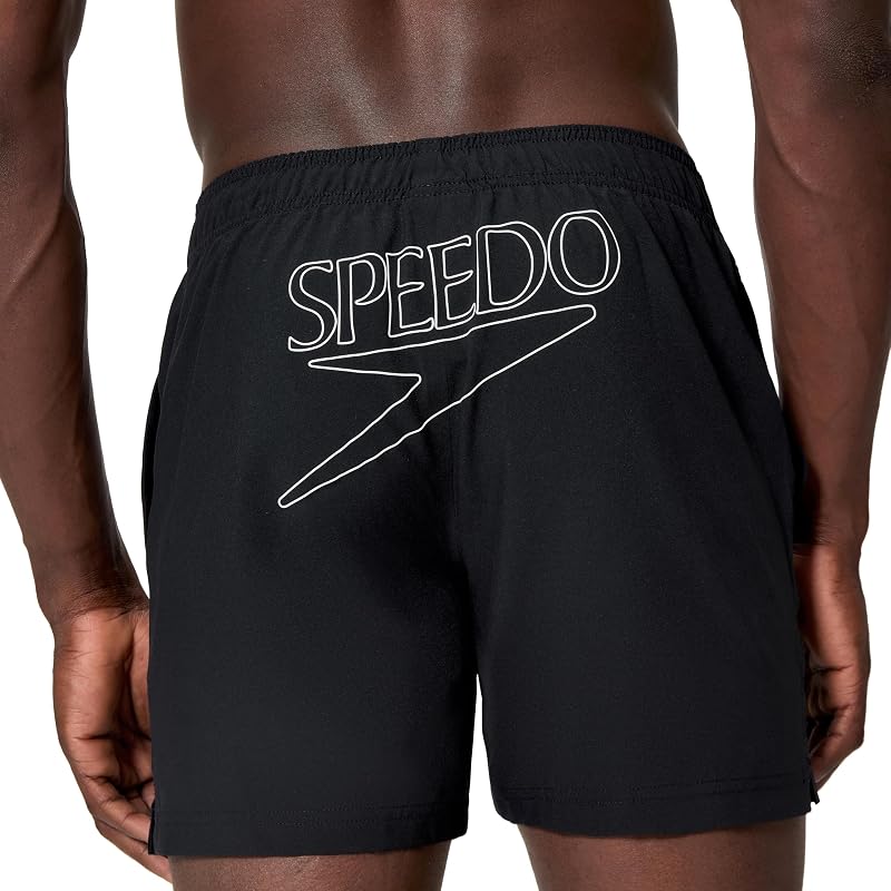 Classic Logo Volley 16" Costume a Pantaloncino per Uomo, Nero, L