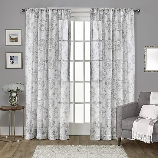 Amazon Com Exclusive Home Curtains Nagano Medallion Belgian Linen