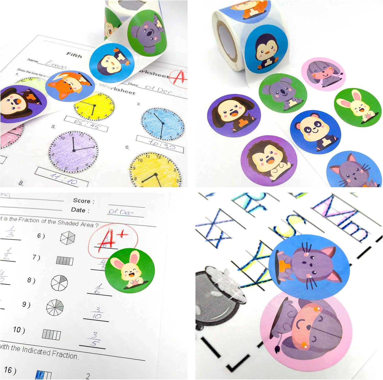 Glosstrick Animal Reward Stickers For Kids And Toddler Farm Sticker For Elementary School Teachers And Doctor Zoo Animals Labels For Celebrate Birthday Pack 0 In Roll Bulk Toys Games Arts