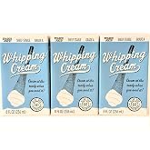 3 pack Trader Joe's Shelf Stable Tetra Grade A Whipping Cream 8 FL Oz (236 mL) Cream at the Ready When You Need It (UHT) Room Temperature, 3 Pack