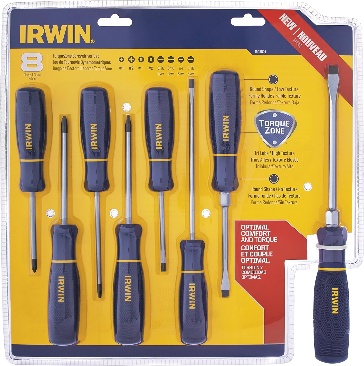 IRWIN Screwdriver Set, 8 Piece (1948801): Home Improvement
