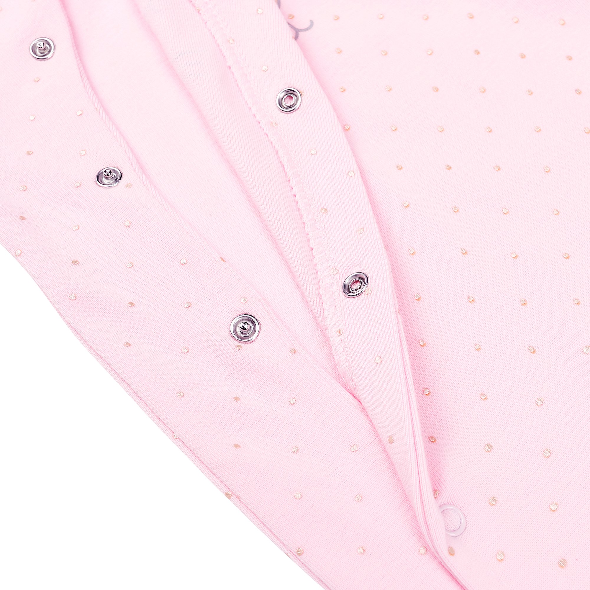 ShengHai Baby Girl Cute 2 Pack Pajamas Baby Pink Cat Printing Footed Sleeper Long Sleeve Cotton Romper With Mitten Cuffs 6-9 Months