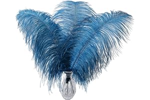 Larryhot 16-18inch Long Ostrich Feathers - 10pcs Feathers Centerpieces for Tables,Wedding Party and Home Decorations (Turquoise)