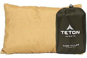 TETON Sports Camp Pillow; Great for Travel, Camping and Backpacking; Washable, Green