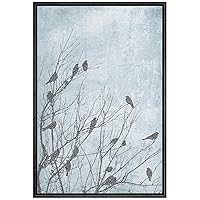 SIGNWIN Framed Canvas Wall Art Birds on Tree Canvas Prints Home Artwork Decoration for Living Room,Bedroom - 16x24 inches