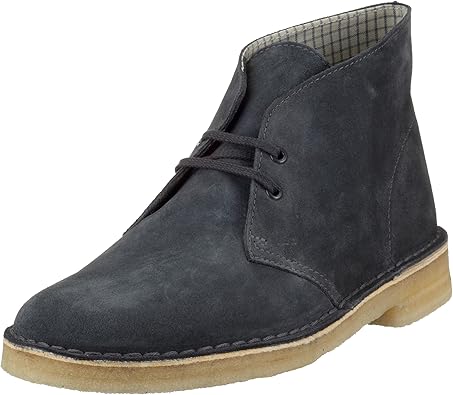 clarks desert boot denim blue