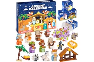 EPUMP Nativity Advent Calendar 2025 Kids – 24 Days Building Blocks Kits Christmas Gifts Countdown Calendar Set, Stocking Stuffer Building Toys for Boys, Girls, Teens & Adults Ages 6+