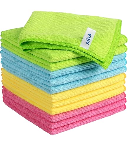 Chiffon Non Pelucheux Voiture Lot De 5 Chiffons De Nettoyage Jaunes - Non Pelucheux Et Réutilisables - 45,7x50,8 Cm - Pour Voiture Et Maison Chiffon Coton Jaune Non Pelucheux