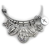 St. Ann Bangle Bracelet, Patron Saint Anne Confirmation Gift