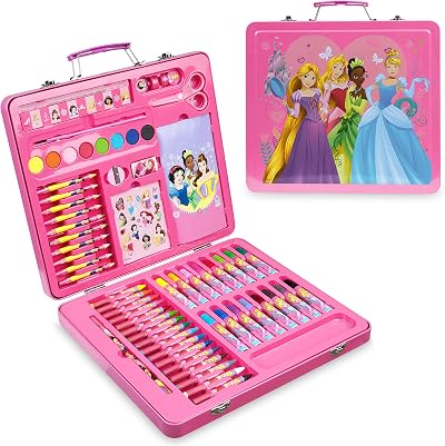 Disney Princess Art Set for Girls 60 Pcs Drawing Painting Coloring Craft Kit