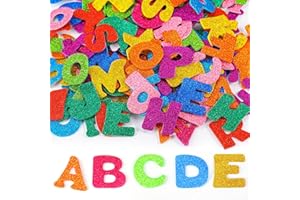 Natonhi 260Pcs Glitter Letters Stickers Foam Alphabet Stickers, 10 Sets 1.5 inch Self-Adhesive A-Z Foam Letter Stickers Crafts Supplies Stickers for Kids School Project Party Decorations,10 Colors