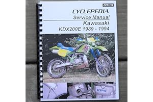 i5motorcycle Service & Repair Manual for Kawasaki KDX200 KDX 200 Two-Stroke 1989-1994