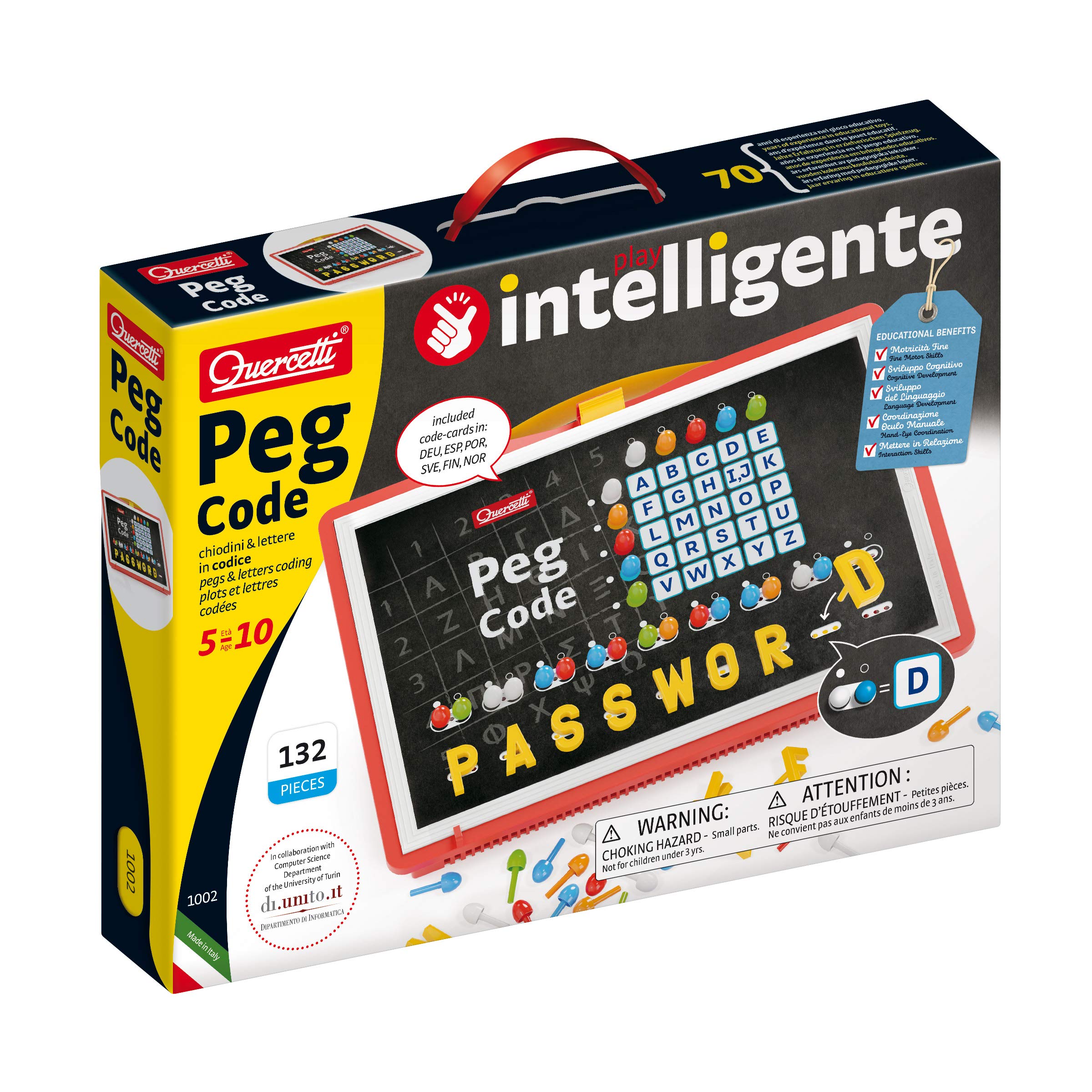 Quercetti 1002 Peg Code, Board, Strategy Game, Multi-Coloured