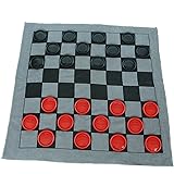 Trademark Innovations 25" Square Giant Checkers Game Rug