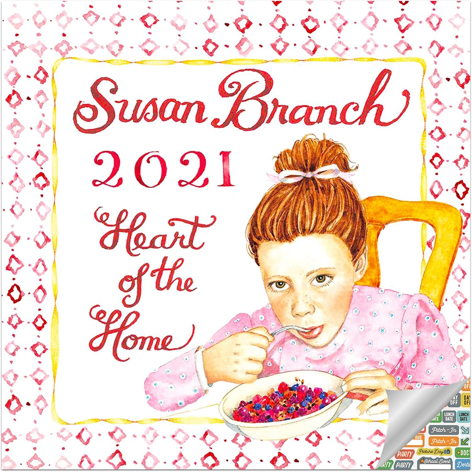 Susan Branch Heart of The Home Calendar 2021 Bundle - Deluxe 2021 Heart of The Home Mini Calendar with Over 100 Calendar Stickers