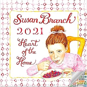 Susan Branch Heart of The Home Calendar 2021 Bundle - Deluxe 2021 Heart of The Home Mini Calendar with Over 100 Calendar Stickers