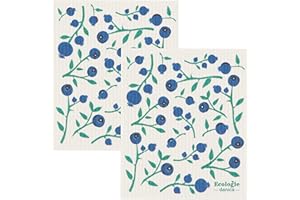 Now Designs Swedish Dishcloth, Set of Two, Blueberries